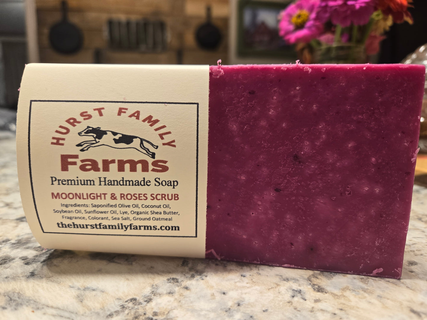 Moonlight and Roses Scrub Handmade Soap