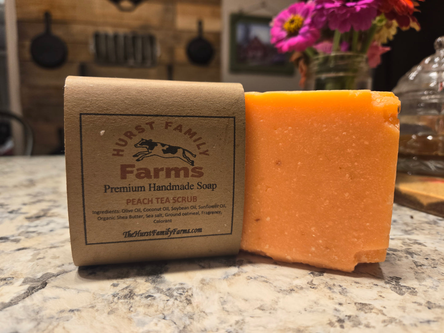 Peach Tea Scrub Handmade Soap