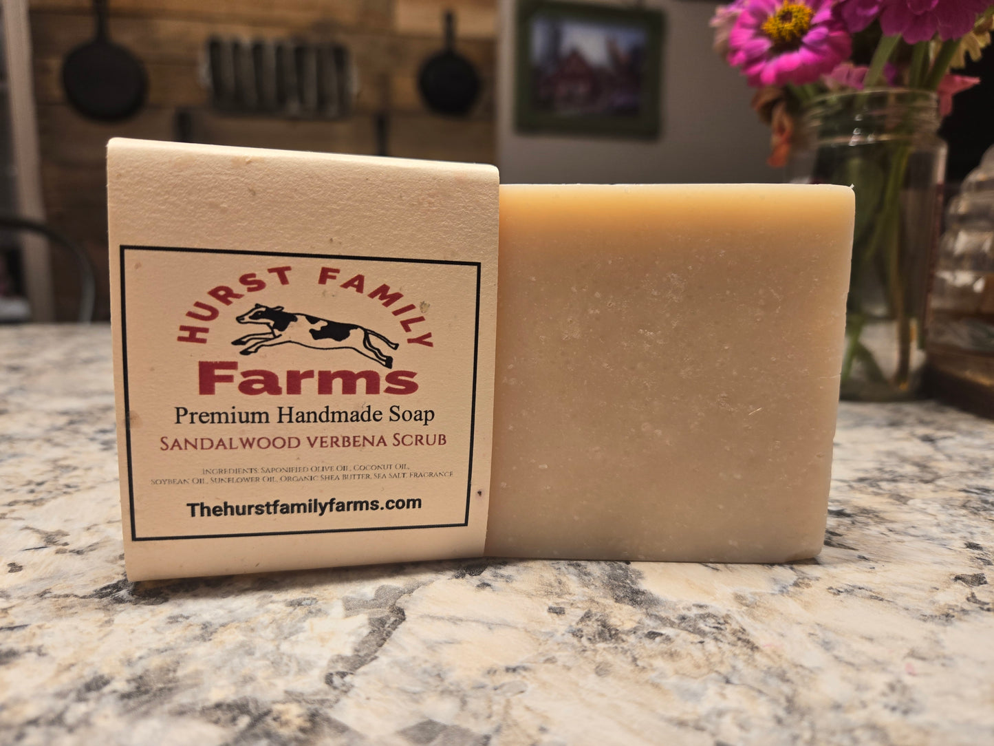 Sandalwood Verbena Scrub Handmade Soap