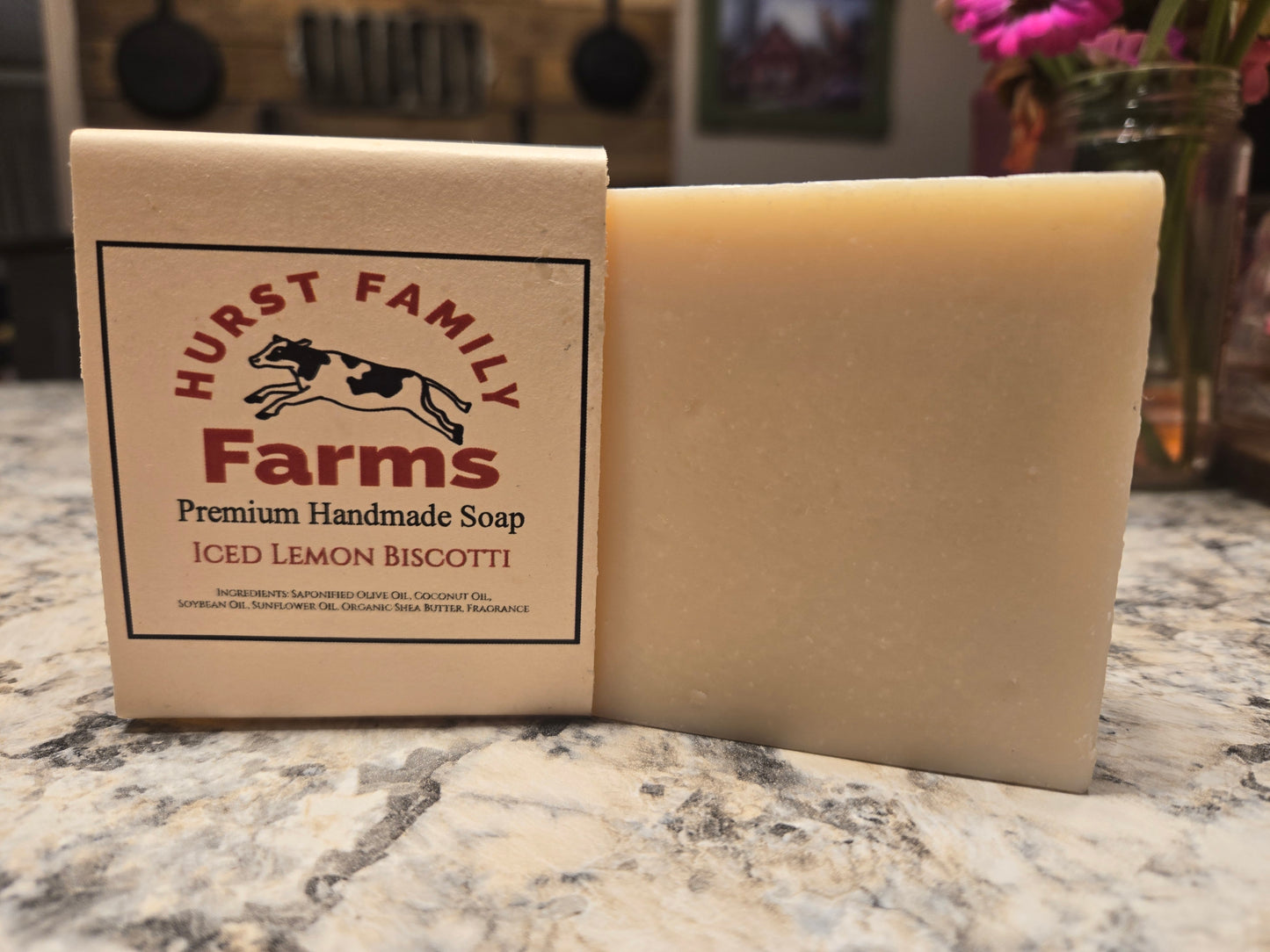 Iced Lemon Biscotti Handmade Soap