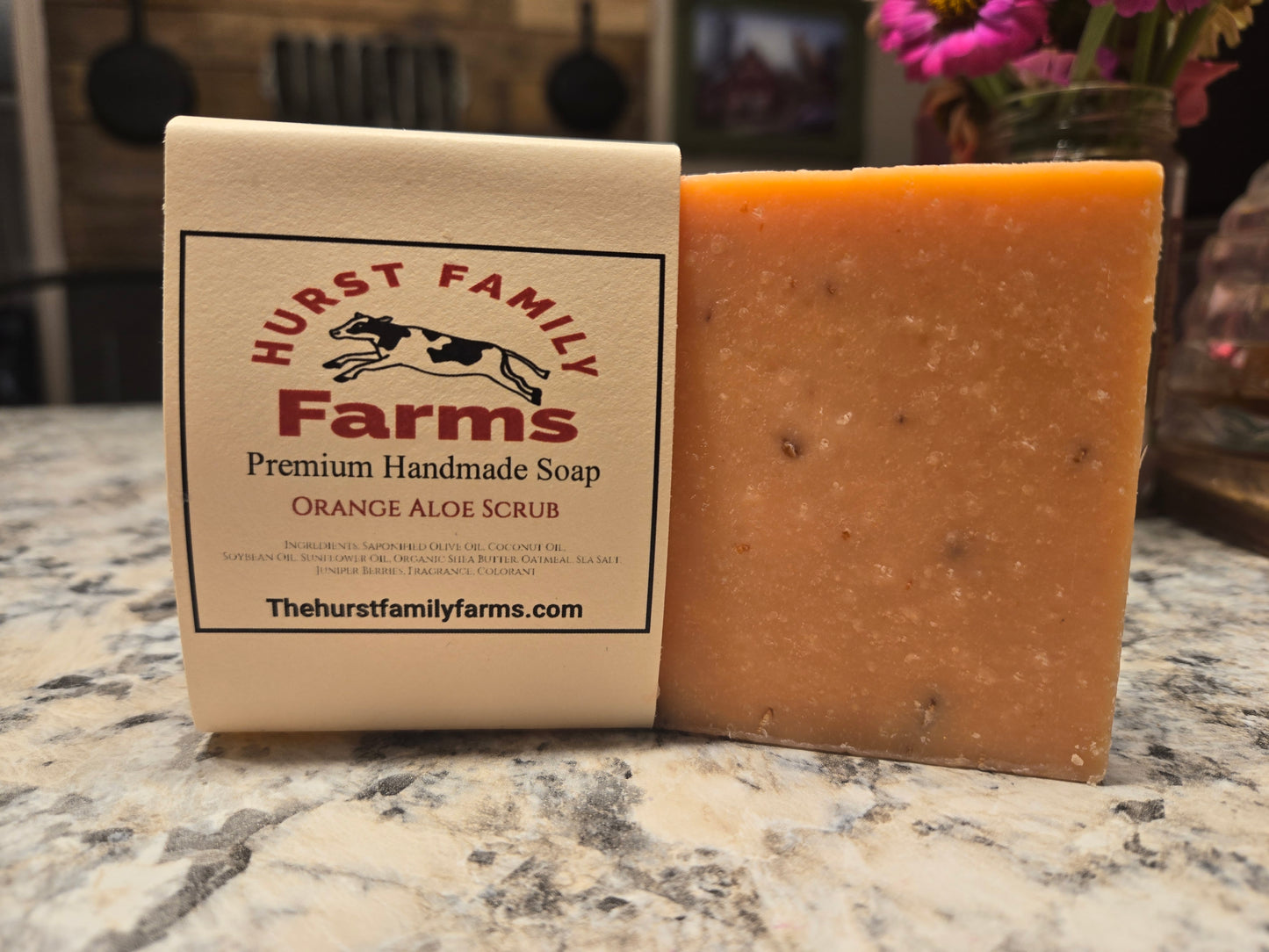 Orange Aloe Scrub Handmade Soap