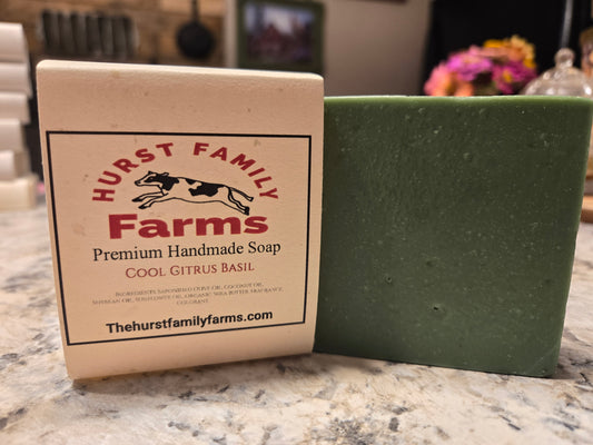 Cool Citrus Basil Handmade Soap