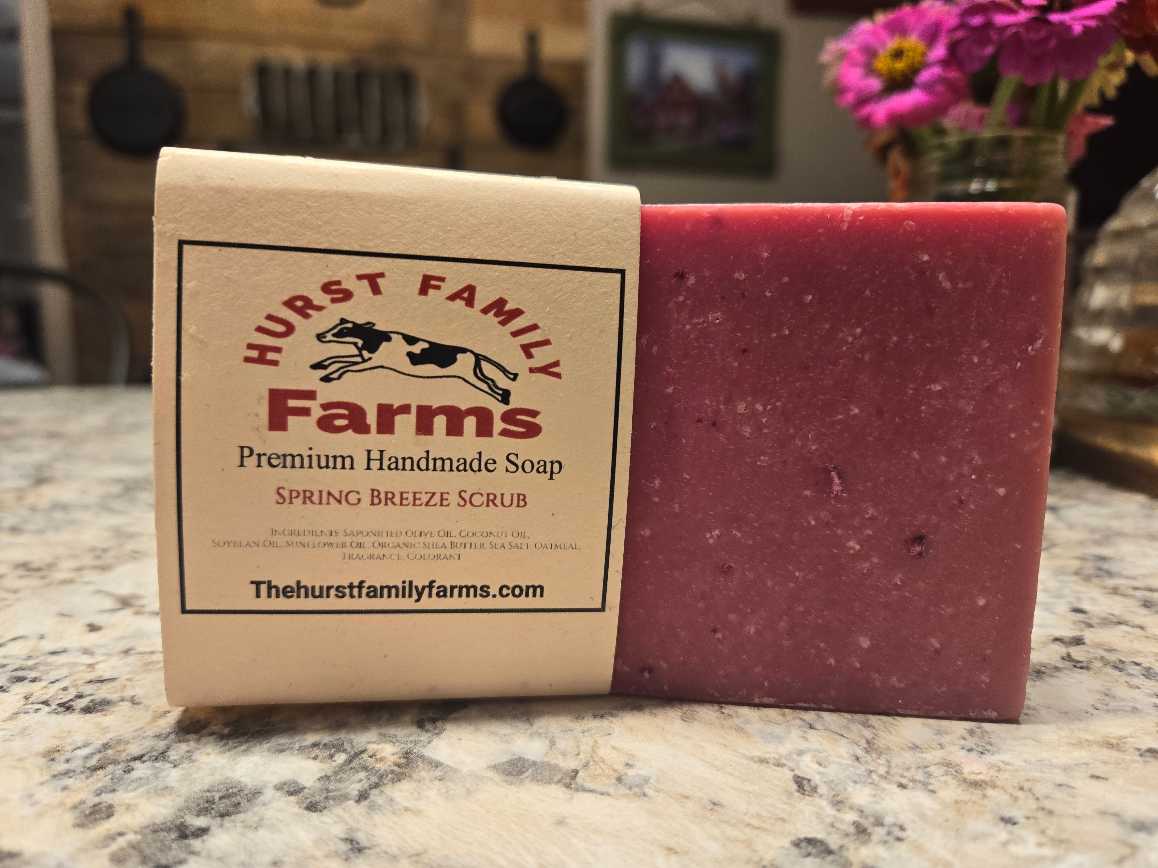 American Spring Soap Spring Breeze Scrub Handmade Soap – Hurst Family Farms