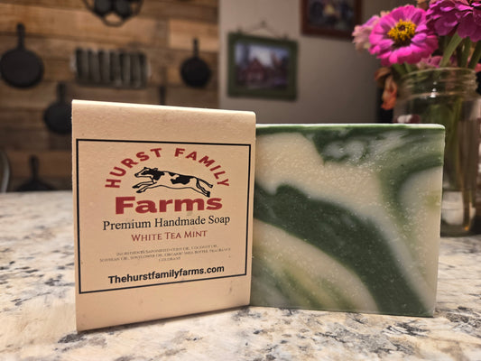 White Tea Mint Handmade Soap